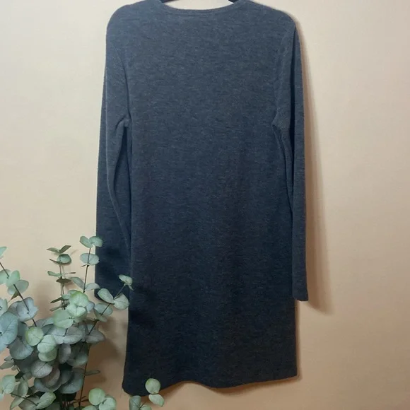 New Grey Polo Ralph Lauren Wool Dress Long Sleeve Women Large Winter Knee Length - Picture 8 of 8